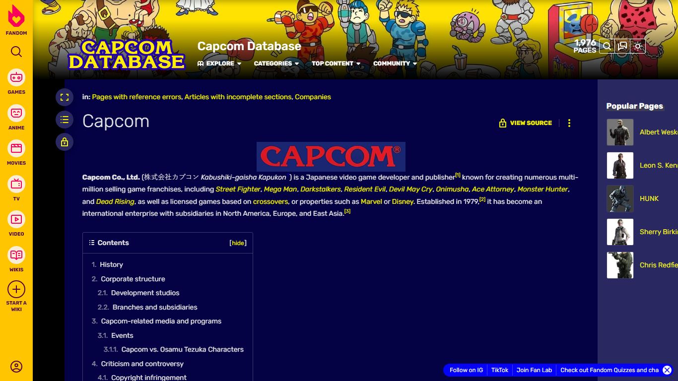 Capcom | Capcom Database | Fandom